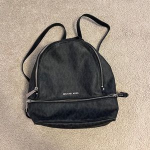 Black leather Michael Kors backpack